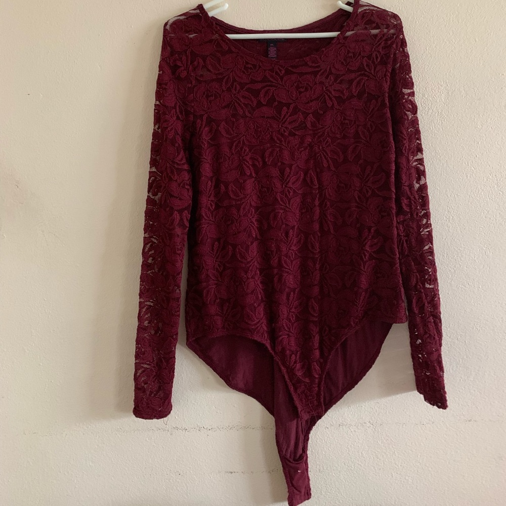 A Maroon bodysuit from Macy’s.